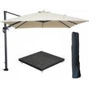 Garden Impressions Hawaii zweefparasol 300x300 cm carbon black / ecru ...