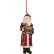 Clayre & Eef Kersthanger Kerstman 11 cm Rood Kunststof
