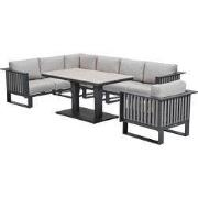 Garden Impressions Gabon - Brugge lounge dining set 6-delig - donker g...