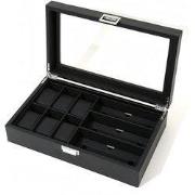 Decopatent - Luxe PU Horloge Doos en Zonnenbrillen Doos in 1 - Horloge...