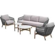 Talara loungeset - 5-delig - acaciahout - taupe