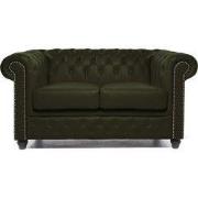 Chesterfield Eco Leather Line - Dark Green 2-zits