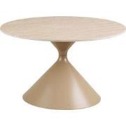 Salontafel Rond - Keramisch/Travertin Zand - Ø70x41cm - Annecy