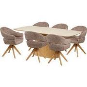 Eetkamerset Noli Naturel - Incl. Dover Set Van 6