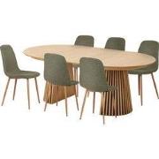 Eetkamerset Osaka Naturel - Incl. Stockholm Set Van 6
