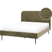 FLAYAT  - Tweepersoonsbed - Groen - 140 x 200 cm - Corduroy