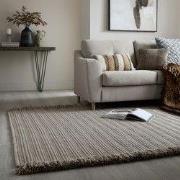 Laagpolig Vloerkleed - Rene Fringed Ribbed - Grijs - 200x290 cm
