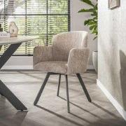 Set van 2 Moderne eetkamerstoelen Luma Hoven Rich Zand