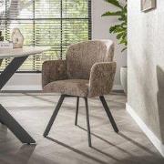 Set van 2 Moderne eetkamerstoelen Luma Hoven Rich Champagne