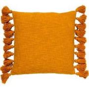 RUBY - Sierkussen 45x45 cm - 100% katoen - met flosjes - Golden Glow -...