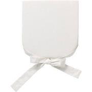 JAVA - stoelkussen 40x40 cm - 100% katoen - met lint - Snow White - wi...