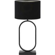 Tafellamp Jamiri/Velours - Zwart/Zwart - Ø30x67cm