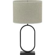 Tafellamp Jamiri/Breska Ovaal - Zwart/Parel wit - Ø17,5x74cm