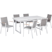 VALCANETTO/ BUSSETO - Tuinset voor 6 - Grijs - Aluminium