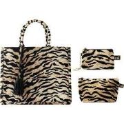 TASSENSET | 3-delig | Eleonora | zebraprint | Pumice Stone | beige | H...