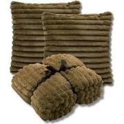 VOORDEELSET - 3-delig - Hazel & Ricky - 2 sierkussens 50x50 cm - 1 pla...