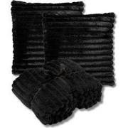 VOORDEELSET - 3-delig - Hazel & Ricky - 2 sierkussens 50x50 cm - 1 pla...