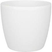 Bloempot Brussels rond 20 cm wit