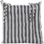Stoelkussen 38x38 cm Antraciet Streep