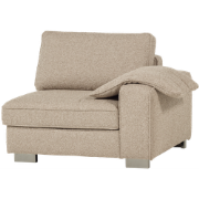 vtwonen Lazy 1-Zits Element met arm rechts - Bouclé - Naturel