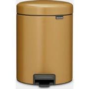 NewIcon Pedaalemmer, 5 liter, kunststof binnenemmer - Warm Gold