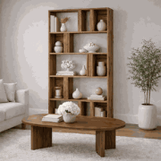 Boekenkast Lima Walnoot Melamine 90x180x20 cm