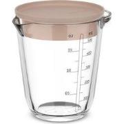 Glas maatbeker chef it 500 ml met deksel chalk