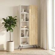 Boekenkast Jedda Wit Eik Melamine 79x190x32 cm