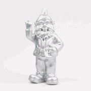 Kabouter F*ck You Zilver 16x12x32 cm