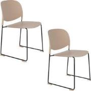 Housecraft Living Stacks Stapelbare Eetkamerstoelen Roze - Set van 4
