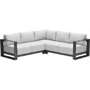 Garden Impressions Malakka loungebank 3-delig - donker grijs