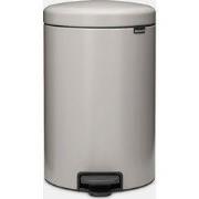 NewIcon Pedaalemmer, 20 liter, kunststof binnenemmer - Soft Grey