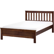 MAYENNE - Eenpersoonsbed - Donkerbruin - 120 x 200 cm - Dennenhout