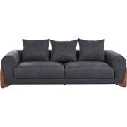 VINLIDEN - Driezitsbank - Zwart - Stof