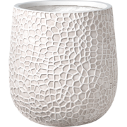 QIYUN - Bloempot - Lichtbeige - 41 x 41 x 43 cm - Klei-vezelmengsel