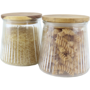 OTIX Voorraadpotten - Glas - met Deksel - Snoeppotten - Set van 2 -  V...