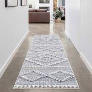 Vloerkleed Focus - Hoogpolig - Fluffy  - Scandinavisch - Grijs- 80x300...