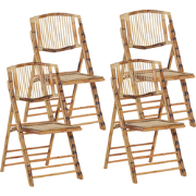 TRENTOR - Eetkamerstoel - Bruin - Bamboehout