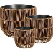 Mica Decorations Peta Bloempot voor Buiten – Set van 3 – Plantenpot vo...