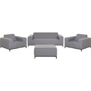 ROVIGO - Loungeset voor 5 - Grijs/Zwart - Polyester