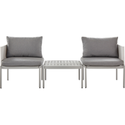 TERRACINA - Loungeset voor 2 - Lichtgrijs - Aluminium