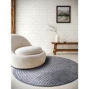 Elle Decoration New York Japandi Rond Vloerkleed Antraciet- 200 CM RON...