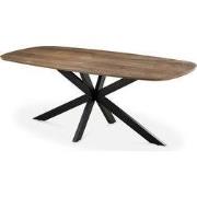 Eettafel Deens Ovaal Donkerbruin Hout - 200cm - Jaimy