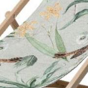 Houten strandstoel ca. 120x55 cm Grasse green natural outdoor finishin...