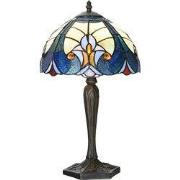Lumilamp Tiffany Tafellamp Ø 25x40 cm Blauw Glas