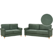 RONNEBY - Woonkamerset - Donkergroen - Corduroy