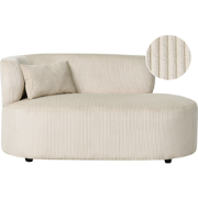 VANVEY - Chaise longue - Beige - Linkszijdig - Corduroy