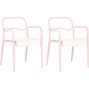THASOS - Tuinstoel set van 2 - Pastelroze - Kunststof