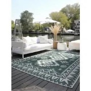 Elle Decoration Gemini Buitenkleed Dubbelzijdig Vloerkleed Groen- 80x1...