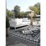 Elle Decoration Gemini Buitenkleed Dubbelzijdig Vloerkleed Zwart- 200x...